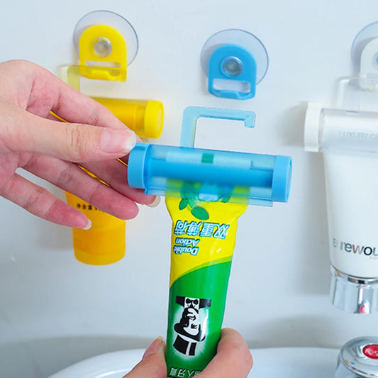 Plastic Rolling Tube Squeezer Dental Cream Bathroom Manual Syringe Gun Dispenser Toothpaste Dispenser Sucker Holder For Home